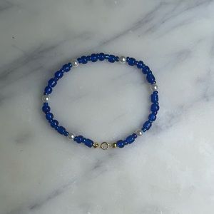 Stackable Blue Beaded Bracelet